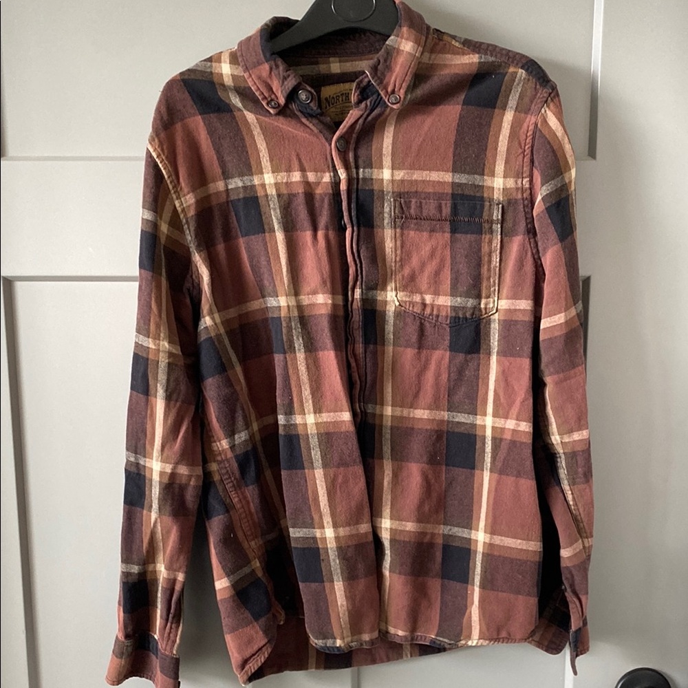 Plaid Button-Up Shirt